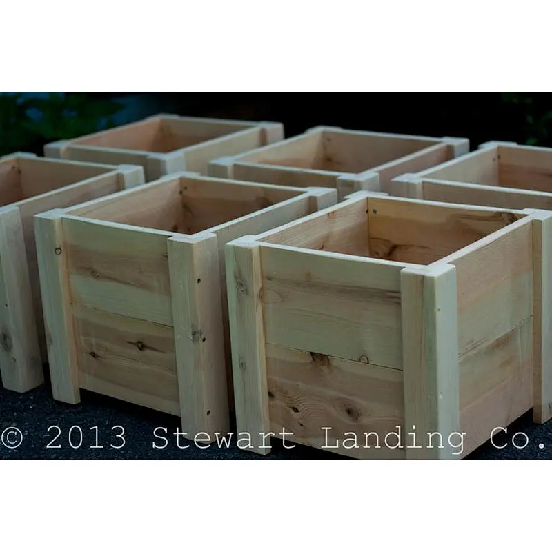 Brown Wooden Planter BoxCedar Planter Box for your Organic Garden -