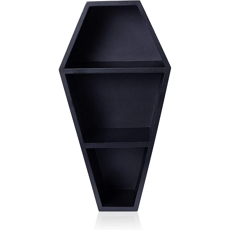 Manny's Mysterious Oddities Coffin Shelf - Spooky Gothic Decor for The Home