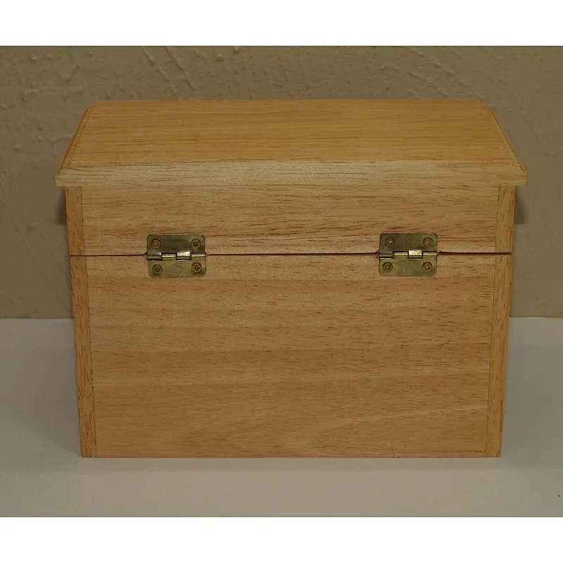 Vintage Full Large Wood Recipe File Box  Handwritten & Clippings