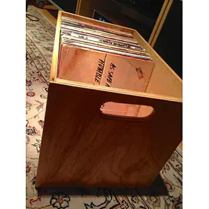 Vinyl LP Record Storage  wooden box