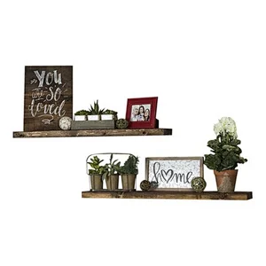New (Sets of 2) Design Wooden Floating Wall Shelf