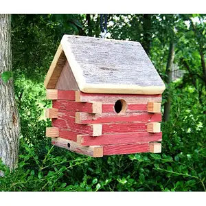 Birdhouses Hanging Americana, Outdoor Wooden Nest Boxes,Easy clean out