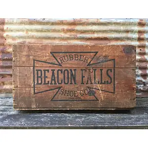 Beacon Falls Rubber Shoes Maltese Cross Wood Crate