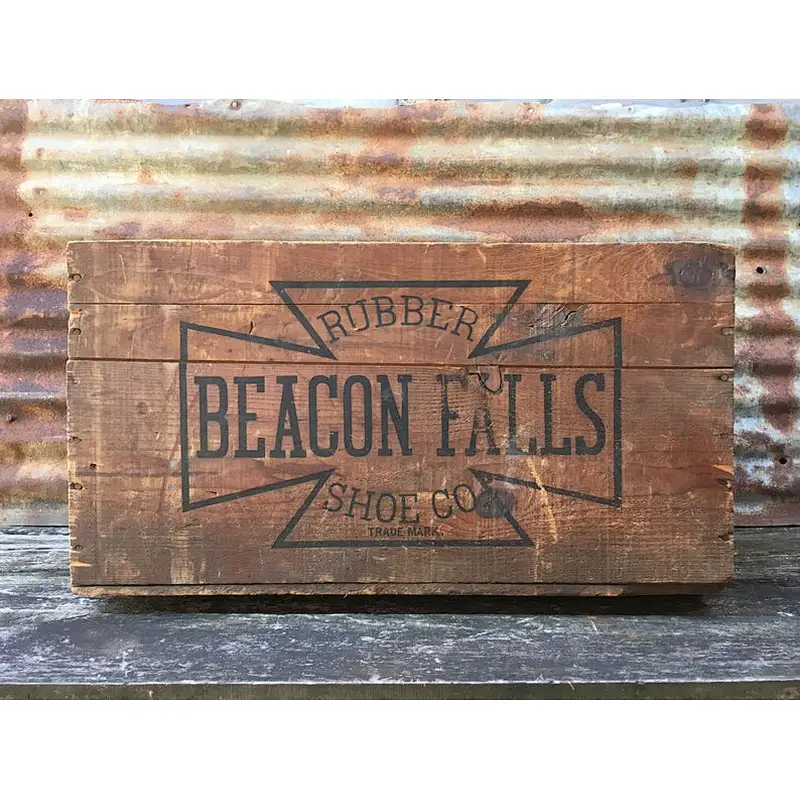 Beacon Falls Rubber Shoes Maltese Cross Wood Crate