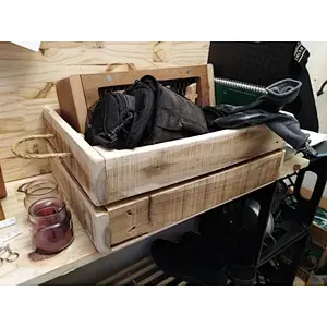 Rustic Pallet Wood Crate Wine Wooden Box Wooden Trays and Boxes Wooden Boxes Unfinished