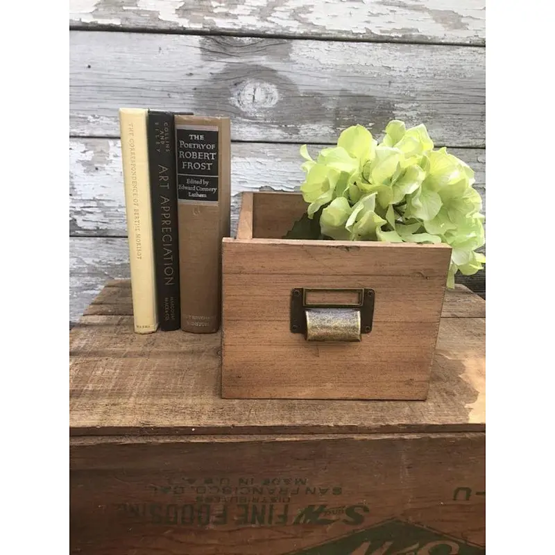 Decorative Storage Boxes - Vintage Design with Brass Handles - Convenient for Home & Office Use - Set of 5