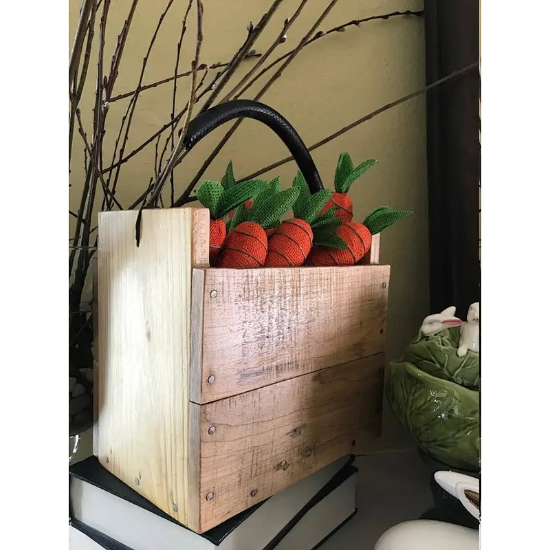 Wooden Storage Crate Pallet Wood Box Family Organization Art Craft Supply Storage