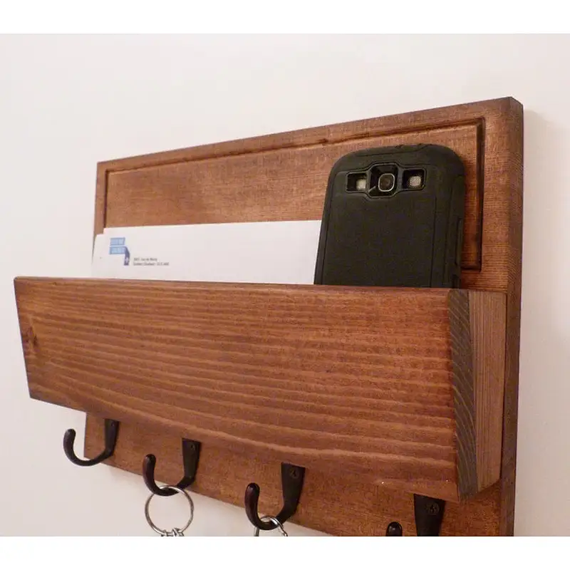 2020  American Mail Organizer Wall Mail Rack Entryway Organizer  Rustic Key Rack  Mail and Key Holder