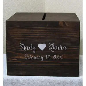 Personalized Wedding Card Box rustic card box wood advice box rustic wedding decor