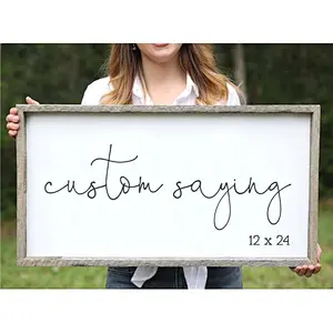 Design Your Own Farmhouse Sign Home Decor Gift Custom Sign Custom Living Room Gallery Wall Sign
