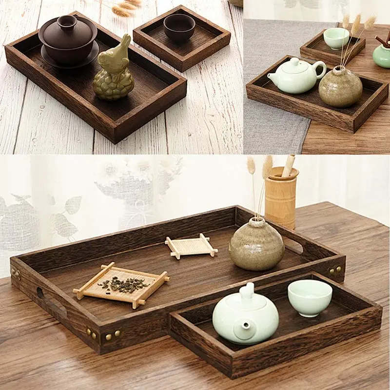 Unfinished Wood Trays Wood Serving Tray Wooden Ottoman Tray