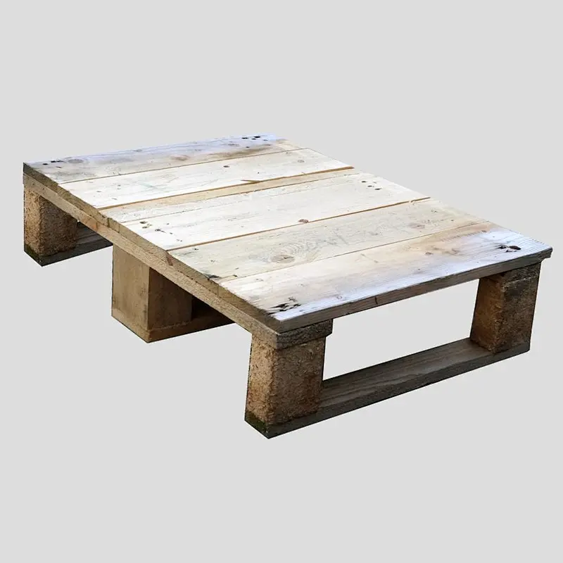 European standard solid wood forklift truck clamp board logistics wooden frame moisture-proof wood pallet board warehouse shelf