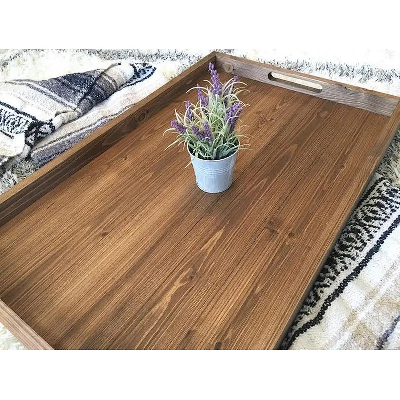 Rustic Wooden Ottoman Tray 2020