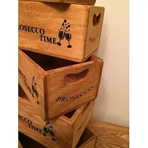 Custom Cheap Vintage Wooden Crate Vintage original wooden box champagne boxes planter prosecco time