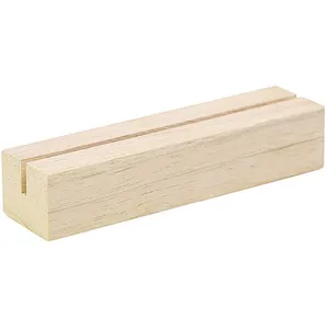 Pack Modern Acrylic Sign Holders Wood Table Numbers Display Stands Place Card Holder Perfect for Retail Shop Wedding Di