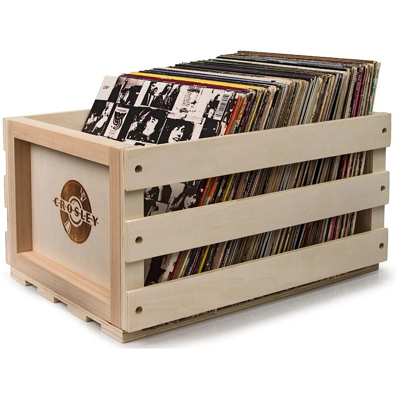 Sound Stash  Vinyl Organizer, Album Milk Crate,books personalized customized cheaper  crates Record Storage Solid Wood Crate