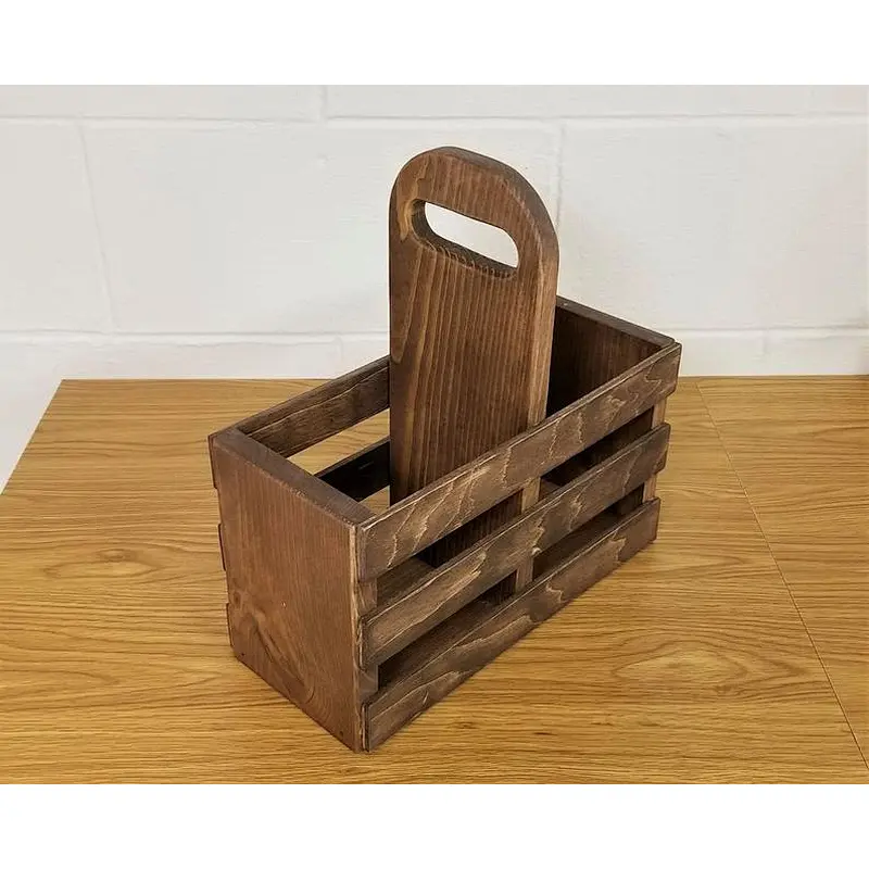 2020  Cheaper Wooden Growler Carrier Box  handcrafted beer carrier Growler tote
