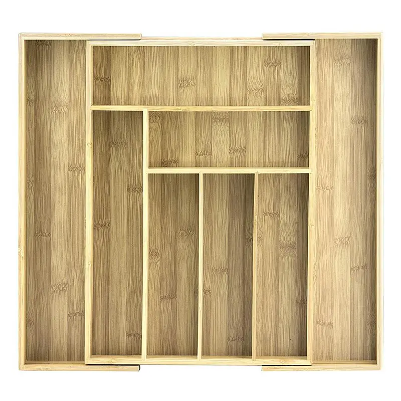 Storage box with Totally Bamboo Expandable Utility Drawer Organizer, 8 Compartments,  Beautiful and Durable Bamboo