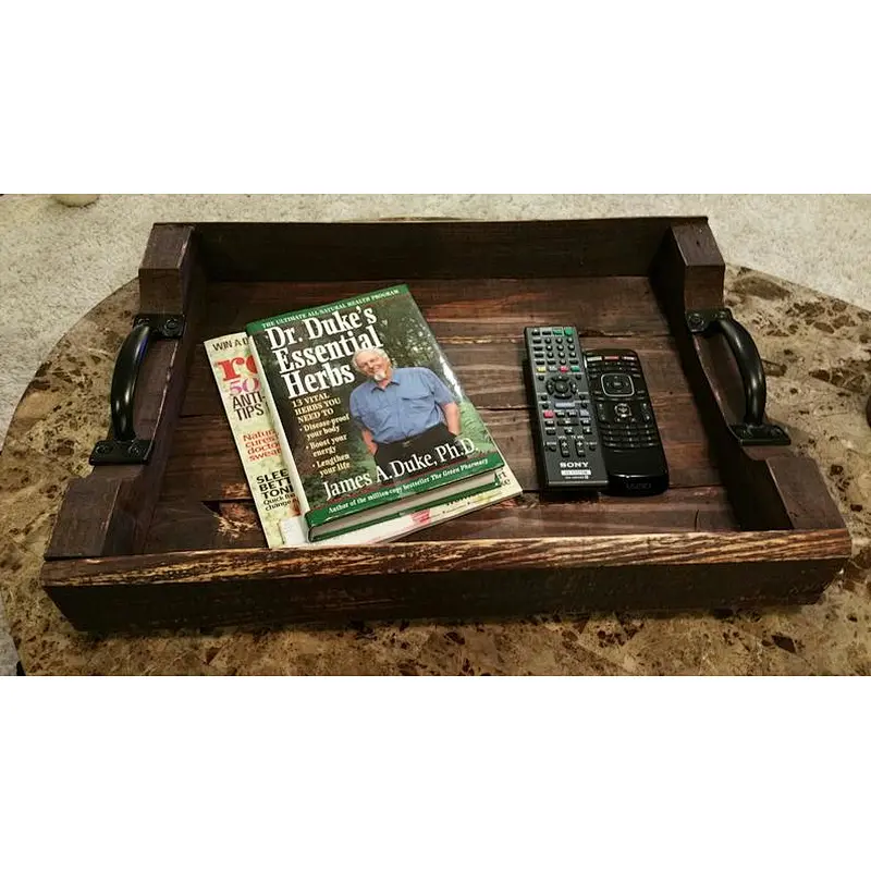 Rustic Reclaimed Handmade Wood Serving / Coffee Table Tray