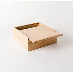 rustic style wedding shoe box  tissue  book card letter  display   ring  Personalized - Oak Wood Box with Sliding Lid