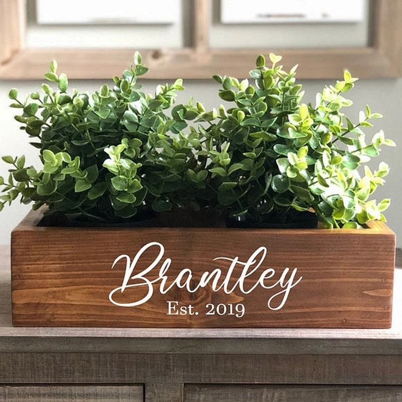 Rustic Medium Wood Planter Box Wedding Decor, Wedding Decor, Rustic Wedding Centerpiece