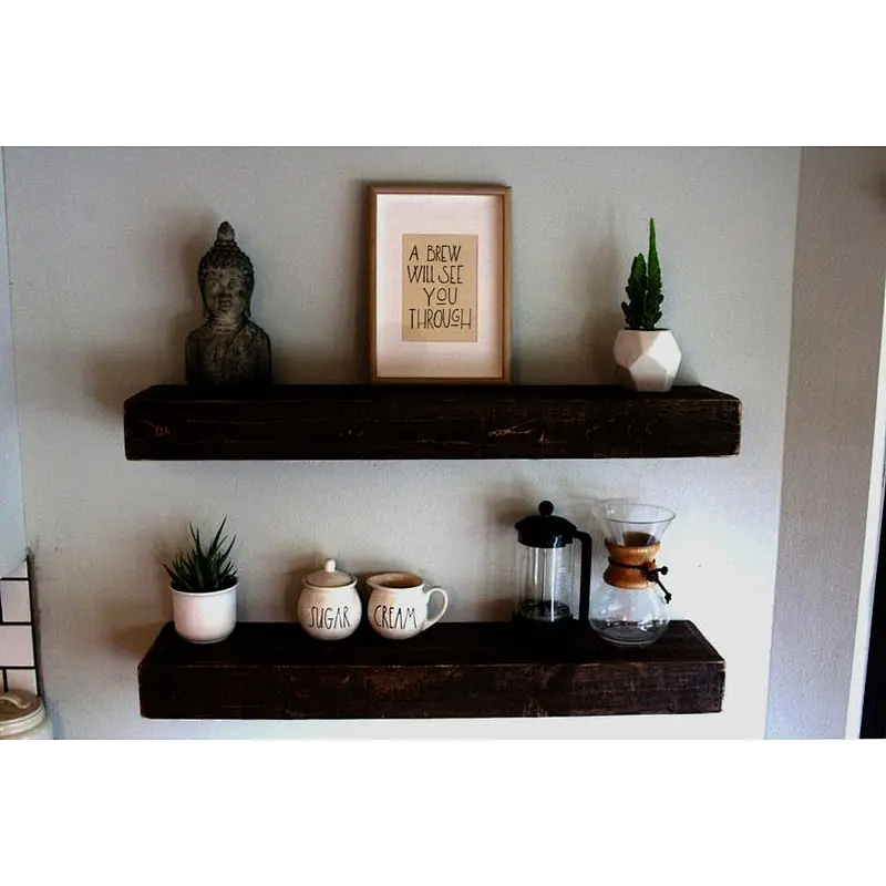Wood Floating Shelves, Reclaimed Wood, Shelf,Rustic, Wall, Wooden,  Vintage, Farmhouse, Furniture