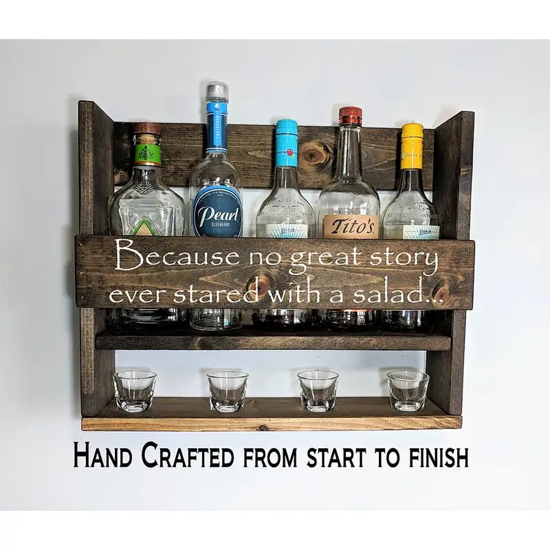 Shelf mount wall bracket wood decorative  wall rack shelf