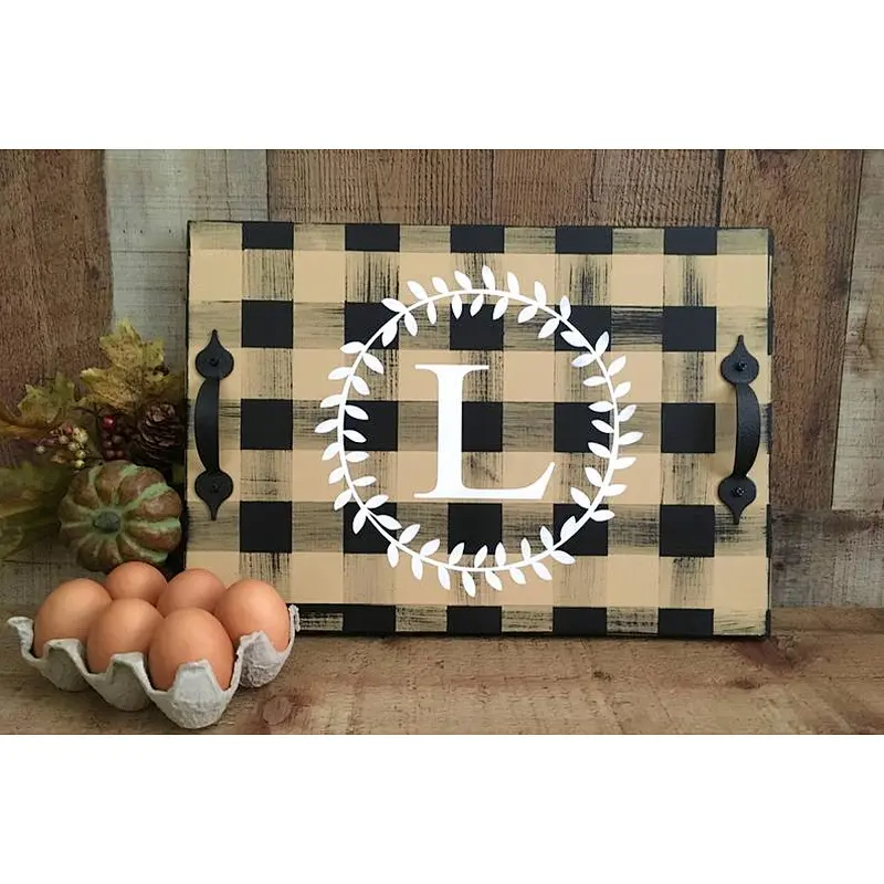 Personalized Serving Wood Tray,Hot Chocolate Bar,Christmas ,Wedding Gift,Breakfast