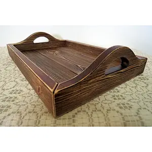 Nordic rustic handmade wooden ceremonial tray