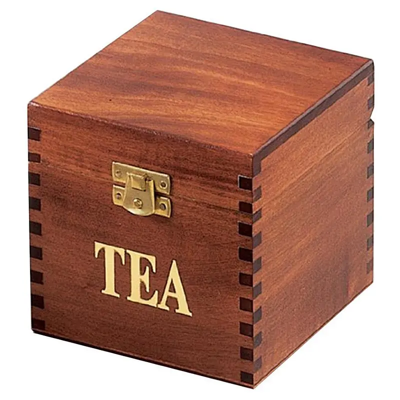 Tea Wood Box Polish Handmade Wood Keepsake Great Gift Idea Family or Friend