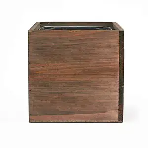 Wood Box Wood Planters Flower Wood Box with Removable Zinc Liner