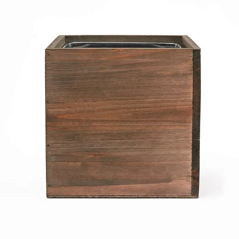 Wood Box Wood Planters Flower Wood Box with Removable Zinc Liner