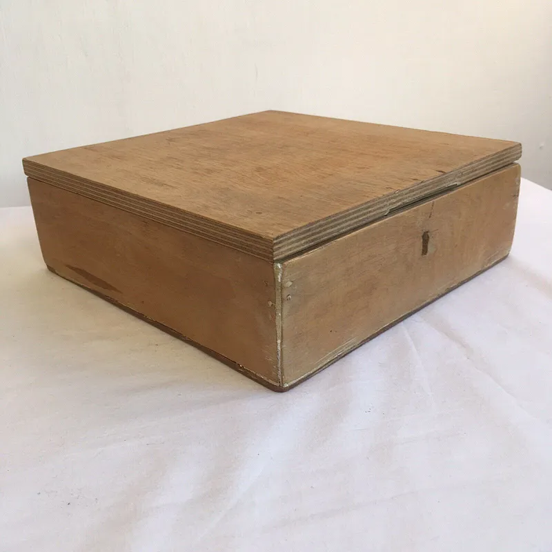 Vintage Wooden Handmade Box Compartments Trinkets Jewellery Sewing