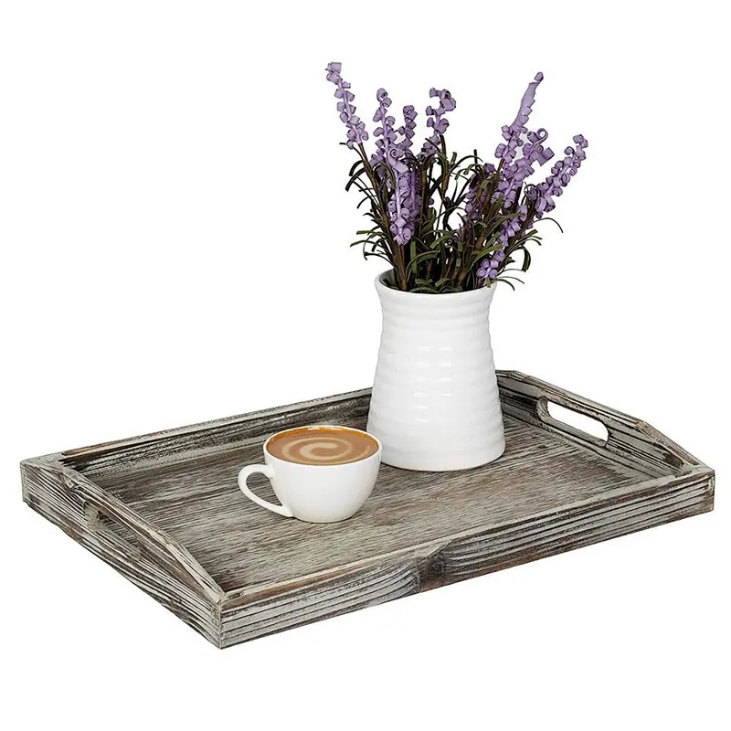 JUNJI Wooden Trays and Boxes Large Wooden Trays Wooden Dry Fruit Tray