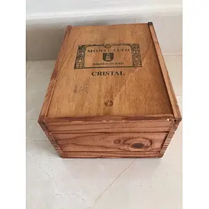 Monte Alto 20 Cristal Empty Wooden Cigar Box
