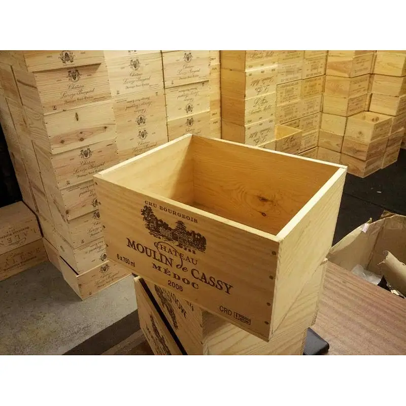 Graded France Wine Wooden Crates , Storage Solutions Hampers