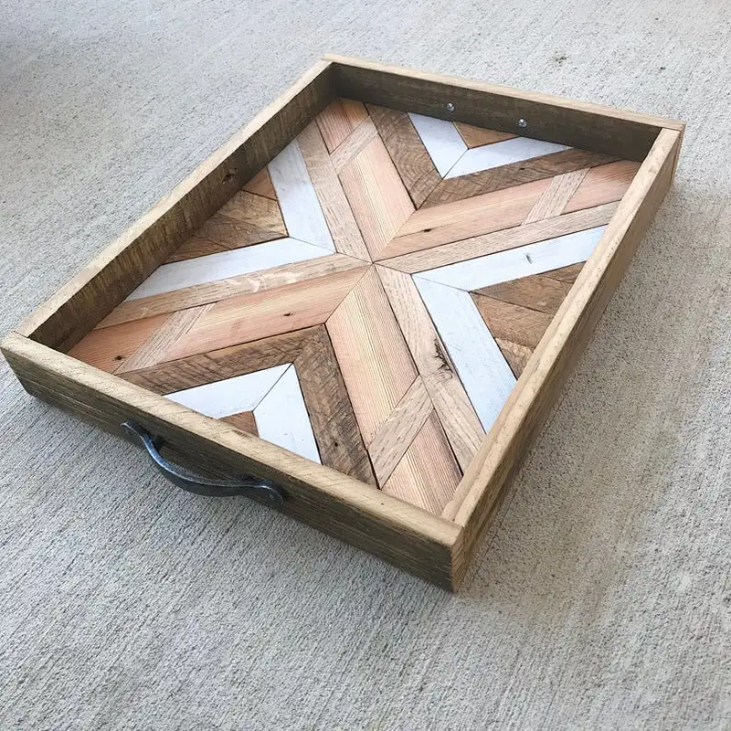 Large wooden tray  wooden sevring tray wooden tray stand
