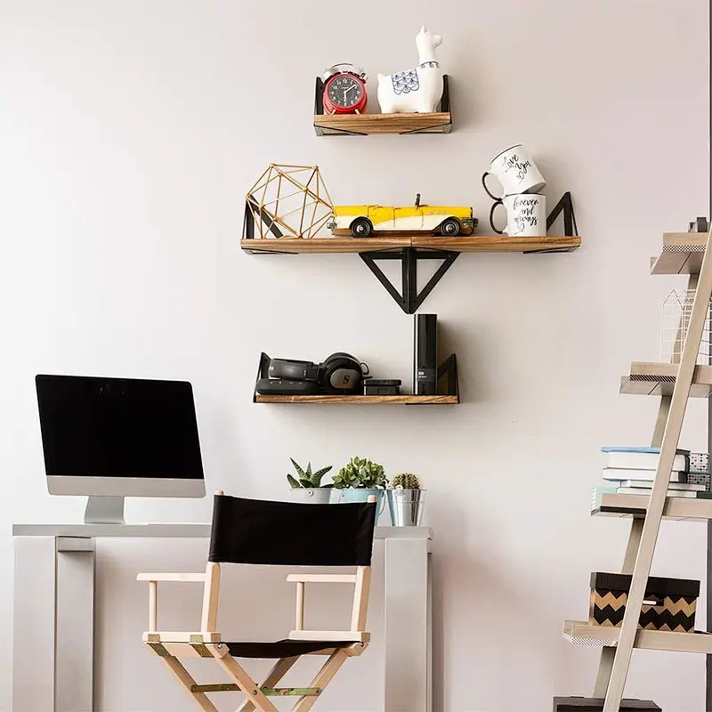 Floating shelves wall mounted cube shelf floating wall bathroom shelf with hooks wall mounted