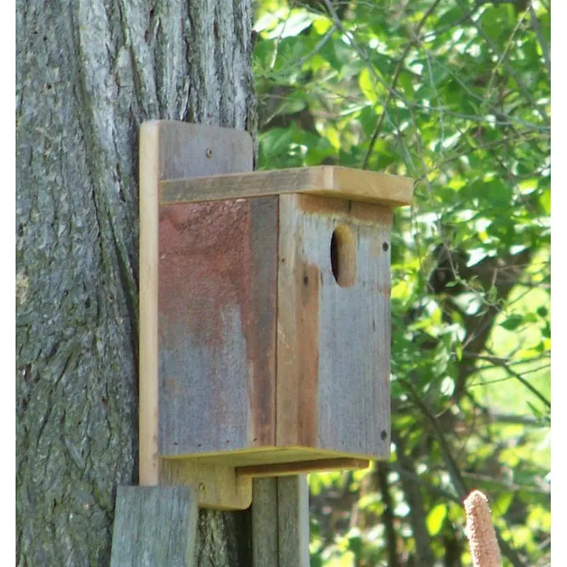 Outdoor Wooden Nest Boxes,Bluebird Barn wood Birdhouse, Rustic Outdoor Hand Made Wooden House