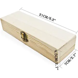 Wooden boxes unfinished small wooden  jewelry box wooden wedding card box custom wooden gift box