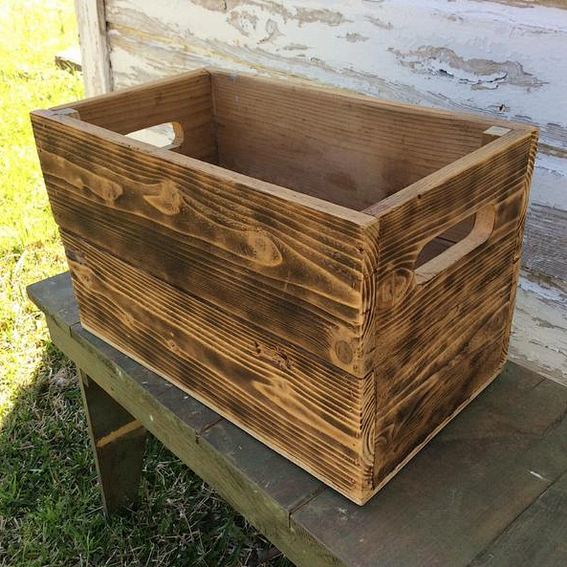 Storage Box~Handmade Wood Crate~ Crate advertising crate, garden,wooden boxes