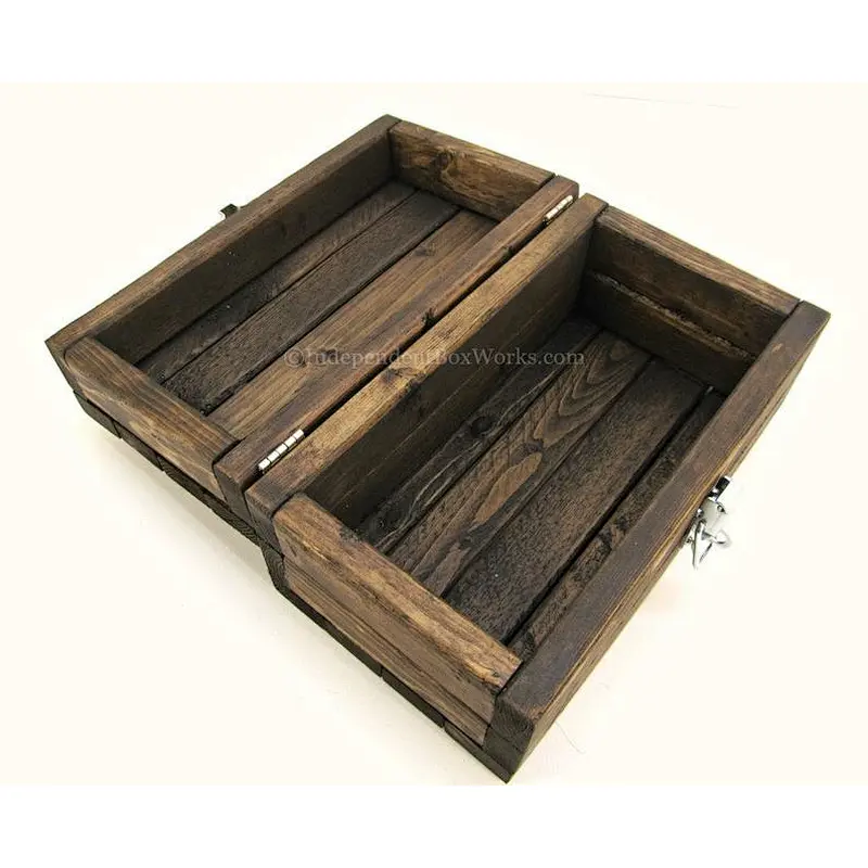 Personalized Keepsake Box with Lockable Latch,  Rustic Wooden Gift Box, Memorial Box