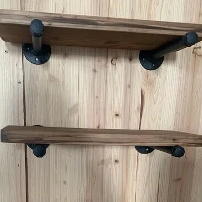 Rustic wooden Floating Shelves with Hardware