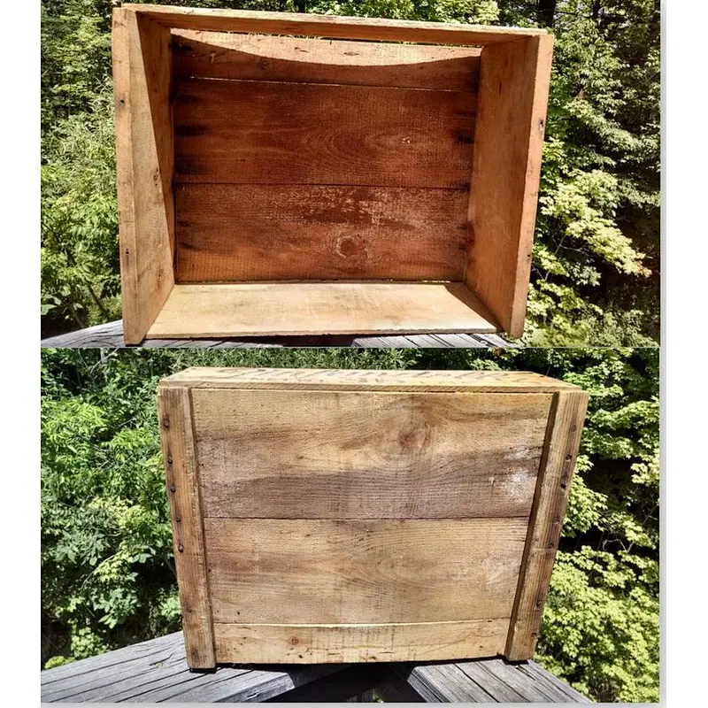 Vintage Wood Wine Crate /Rustic / Industrial / Wine Crate / Salvage