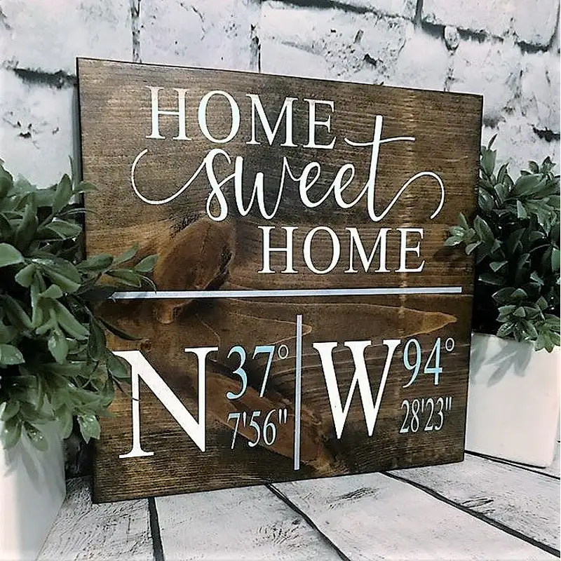 Home decoration walls billboards Wooden sign Welcome sign