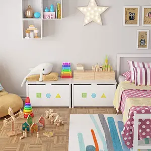 Baby real wood-Wooden Kids Toy Chest with Flip-Top Lid-Large Sturdy Children Storage Cabinet Seat BenchToddler Room Organizer