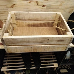 Rustic Pallet Wood Crate Wine Wooden Box Wooden Trays and Boxes Wooden Boxes Unfinished