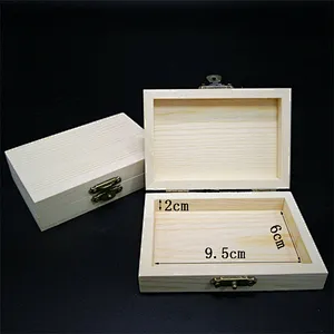 2 Pack Wooden Gift Box For Jewelry Earrings Necklace Bracelet Storage Organizer