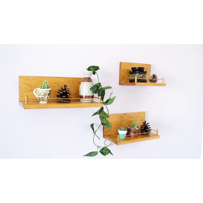 Set of 3 wall mounted shelves Wall-mounted Rack | rustic home Wall-mounted Rack | unique shelves  with Wall-mounted Rack