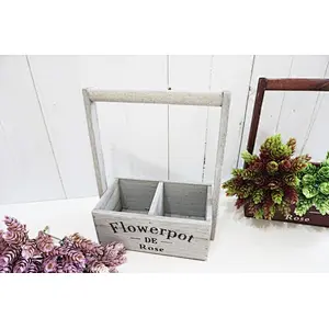 Rustic Wooden Planter, Flower Girl Basket, Wedding Flower Basket  Floral Basket Shape for Wedding